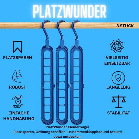 PlatzWunder – Klappbarer Kleiderbügel für mehr Stauraum
